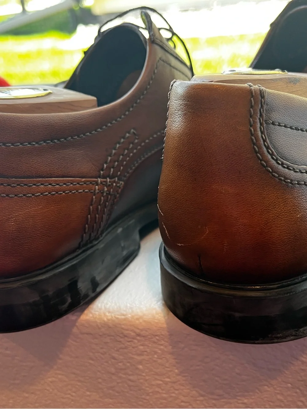Mephisto Men's Brown Leather Lace-Up Dress Shoes